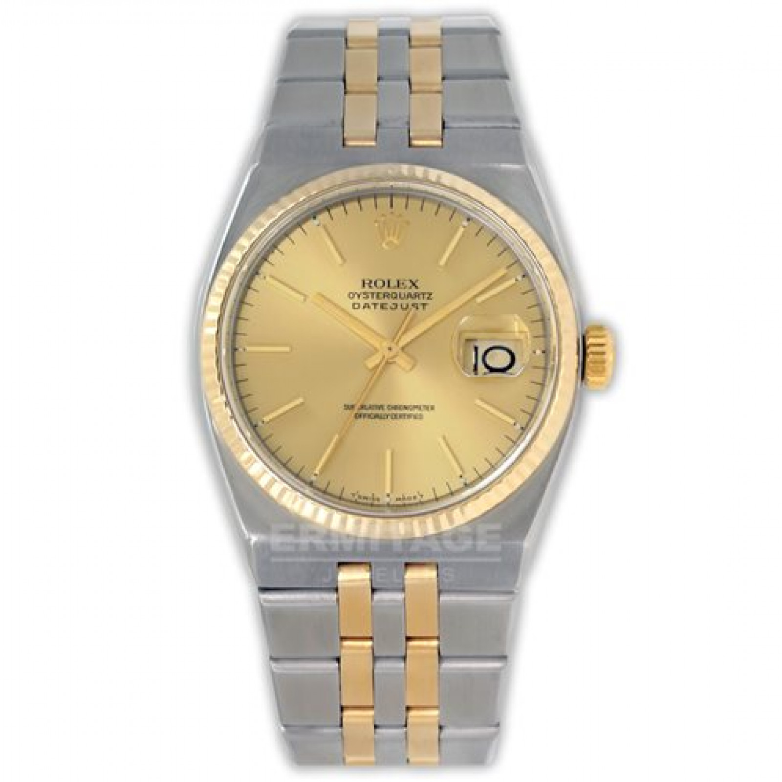 Pre-Owned Rolex Datejust Oysterquartz 17013 Gold & Steel Year 1981